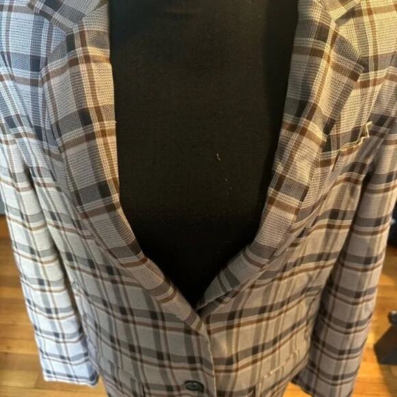 ASOS Design Plaid Brown Blazer – Women’s Small/Medium - Picture 9 of 13